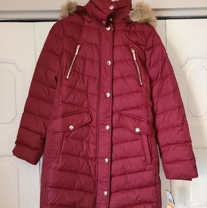 New Michael Kors faux fur hood coat jacket